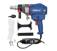 Trapano a nucleo DEDRA max. diametro Ø 130 mm spessore 1700 W, peso 4,8 kg, 0 - 1990 giri/min, protezione IP20, softgrip, velocità regolabile, interruttore PRCD, inserto corona da 1 ¼"