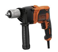 BLACK & DECKER Trapano a Percussione a 2 velocità Meccaniche + 6 Extra Punte in Valigetta, 850W
