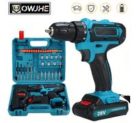 Trapano a percussione a batteria 28V Cacciavite elettrico Trapano a percussione elettrico Mini trapano a mano wireless Utensili elettrici a batteria agli ioni di litio