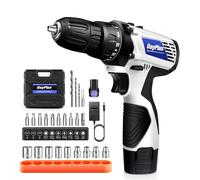 Trapano a percussione a batteria ricaricabile Con caricabatterie e 1 batteria Kit di attrezzi per trapano avvitatore a batteria da 1,3 Ah a 2 velocità 16,8 V con luce LED