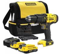 Trapano a percussione a batteria Stanley FatMax V20, 2 x 2,0 Ah 18 V SFMCD711DSA