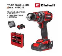 TRAPANO AVVITATORE A BATTERIA TP-CD 18/60 LI-I BL+BATT.2,0AH EINHELL 4514211