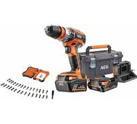TRAPANO a PERCUSSIONE AEG 18V BSB18C2X-X02TB 2 Batterie 2Ah e 4Ah Valigia e Set