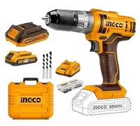 TRAPANO AVVITATORE A PERCUSSIONE 20V CON 2 BATTERIE - INGCO CIDLI201452E