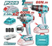 TRAPANO AVVITATORE A PERCUSSIONE BRUSHLESS 20V 66Nm SOLO CORPO MACCHINA TOTAL