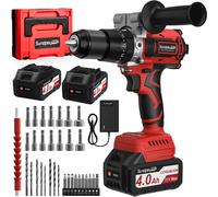 Trapano a Percussione Batteria 21V 120Nm Brushless Avvitatore a Batteria con 2