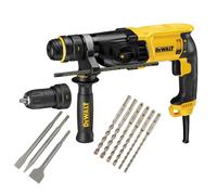 Trapano a percussione combinato Dewalt SDS Plus da 2 kg + set scalpello e trapano D25134KP