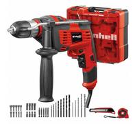 Trapano a Percussione Einhell TC-ID 1000 E Kit + 64 Accessori con Valigetta e Ma