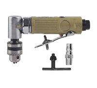 Trapano ad Aria Angolare 90° in Lega di Zinco, 3/8" Mandrino, 25000rpm - Potente e Antiruggine, Manico Ergonomico per Carpenteria e Falegnameria