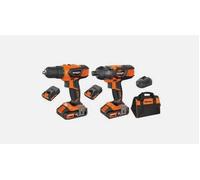 Trapano + avvit impulsi batt gp20v 628002 wokin volt 20x2 ah 2,0 1/4" + borsa