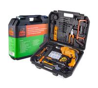 Trapano avvitatore 12 V, Kit attrezzi fai da te 95pz - Cassetta attrezzi completa con avvitatore elettrico - Valigia attrezzi professionale fai da te per ufficio, giardino