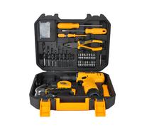 Trapano avvitatore + 2 batteria al litio da 12V + valigetta + 81 accessori INGCO