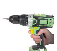 Trapano Avvitatore 20V con Mandrino Autoserrante e Mirino LED - 2 Velocità, Coppia Max 50Nm, Ideale per Lavori di Fai da Te