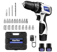 Trapano avvitatore a batteria, 16,8 V, set con 2 batterie da 1,5 Ah, luce LED, 2 livelli di velocità, 45 Nm, 25 + 1 livelli di coppia, avvitatore a batteria con 26 accessori