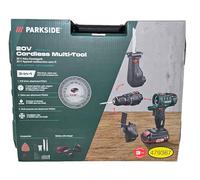 Trapano avvitatore a batteria 4 in 1, cordless (trapano, smerigliatrice, sega a sciabola e dispositivo multifunzione)