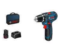 Bosch Akku-Bohrschrauber 12 V Li-Ion 1300 Giri/min Nero, Blu, Rosso