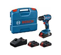 Bosch Professional Trapano avvitatore a batteria 18 V GSR 18 V-45 (velocità di rotazione 1.900 min-¹, con 3 batterie Procore, caricatore rapido GAL 18 V-40, L-case)