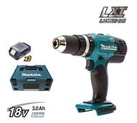 Trapano avvitatore a batteria c/percussione con 3 batterie Makita - DHP453RF3J