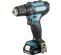 Trapano avvitatore a batteria DF333DSAL1 12Volt blu nero 2x batteria agli ioni di litio 20 Ah incl. lampada senza fili