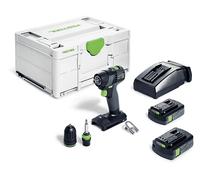 TRAPANO AVVITATORE A BATTERIA FESTOOL TXS 18 C 3-Plus - Grigio, Verde, Nero, 18.7x19.3x29.6 cm, 3 Ah