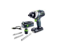 Festool Trapano avvitatore a batteria giocattolo TY-TPC, con batteria rimovibile (ricarica tramite USB-C), incl. 3 bit/trapano, CENTROTEC, con suono e luce originali, giocattolo per bambini dai 3 anni