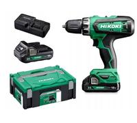 HiKOKI Akkuschrauber DS18DF (Li-Ion, 18 V, 2 Gang, 53 Nm, LED-Licht, Koffer, inkl. 2 x 2.0 Ah Akku und Ladegerät)