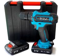 trapano avvitatore a batteria litio 21V doppia batteria + valigia