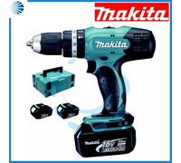 Trapano avvitatore a batteria makita a percussione dhp453rf3j professionale