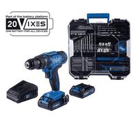 Trapano avvitatore SCHEPPACH - 20V IXES - Mandrino 13mm 50 Nm + 2 batterie + caricabatteria + 74 accessori + Scatola - C-DTB74/2-X