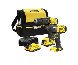 TRAPANO AVVITATORE A BATTERIA STANLEY SFMCK465D2S - Giallo, 29x15x33,5 cm, 2x2,0Ah