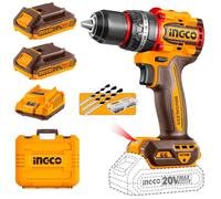 TRAPANO A PERCUSSIONE 66 NM 20V COMPACT BRUSHLESS CON 2 BATTERIE - INGCO CIDLI20