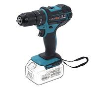 Trapano avvitatore a percussione a batteria KATSU FIT-BAT 21V, mandrino autoserrante da 13 mm, 2 velocità e luce LED, per bricolage fai da te, senza batteria