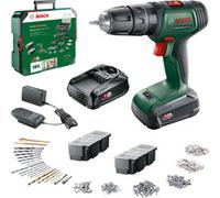 Trapano avvitatore a percussione a batteria UniversalImpact 18V, set verde/Nero