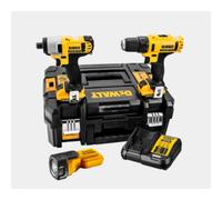 Trapano avvitatore a percussione DeWalt DCK211D2T 12V kit combinato 2 caricab...