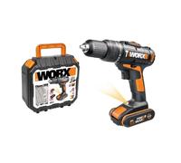 Trapano avvitatore a percussione Worx WX371 20V/2Ah con caricatore Nero