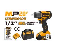 TRAPANO AVVITATORE AD IMPULSI 20V BRUSHLESS SERIE MP20V ATTACCO QUADRO 1/2" CON BORSETTA
