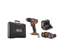 TRAPANO AVVITATORE BRUSHLESS A PERCUSSIONE CON 2 BATTERIE 18V 4,0 e 2,0 Ah AEG