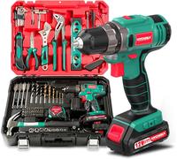 Trapano Avvitatore Batteria 12V, HYCHIKA 104Pcs Avvitatore a Batteria Cassetta A
