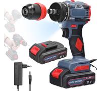 Trapano Avvitatore Batteria 21V 2In1 Motore Brushless Con Coppia Di 55 Nm