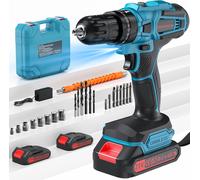 Trapano Avvitatore Batteria 21V, 45Nm Max Avvitatore Batteria Con 2 Batterie 2.0