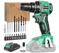 Trapano Avvitatore Batteria Brushless, BETENST Avvitatore a Batteria 21V con Batterie 2.0Ah, 45N.m Avvitatore Elettrico, 20 Coppia, 10mm Mandrino, 20 Accessori Per Casa Progetto, Fai da te, Verde