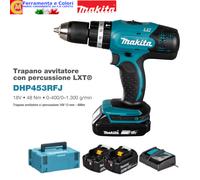 Trapano Avvitatore Con Percussione a Batteria 18V MAKITA + Kit Carica 2 Batterie