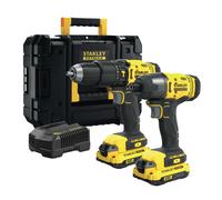 Trapano avvitatore e avvitatore ad impulsi Kit Stanley SFMCK465D2T-QW 18 V