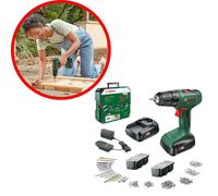 Trapano avvitatore EasyDrill 18V-40 + 2 batterie + 241 accessori + scatola di...