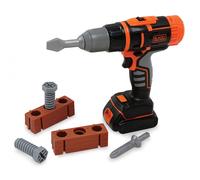 Smoby Trapano/Avvitatore giocattolo Black + Decker - età 3+, 2 punte/2 viti, impugnatura in gomma
