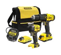 Stanley Trapano a Percussione a Batteria 18 Volt con Accessori e Borsa - SFMCK465D2S