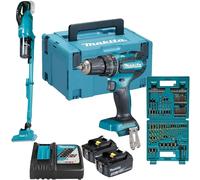 MAKITA DHP485FJX1 avvitatore a percussione 18v 2 batterie 3ah brushless 62Nm
