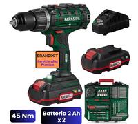 Trapano Avvitatore PARKSIDE PABS 20-Li G8 + Batteria 2Ah x 2 + Caricabatterie