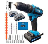 Trapano Avvitatore Percussione Doppia Batteria a Litio 21V Valigetta Accessori