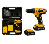 Trapano Avvitatore Professionale 2 Batteria 48V a Litio + Valigetta e Accessori